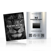 It’s Not Over Until I Win Lion Metal Wall Art – Motivational Poster