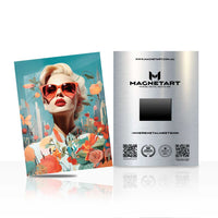 Floral Vogue Muse – Retro Pop Art Metal Wall Art