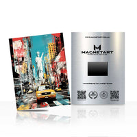 NYC Taxi Rush – Statue of Liberty Pop Art Metal Wall Art