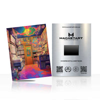 Psychedelic Vinyl Room – Retro Music Studio Metal Wall Art