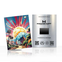 Sunburst Valley – Retro Pop Landscape Metal Wall Art