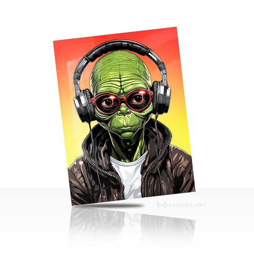 Urban Alien Vibes – DJ Pop Art Metal Wall Art