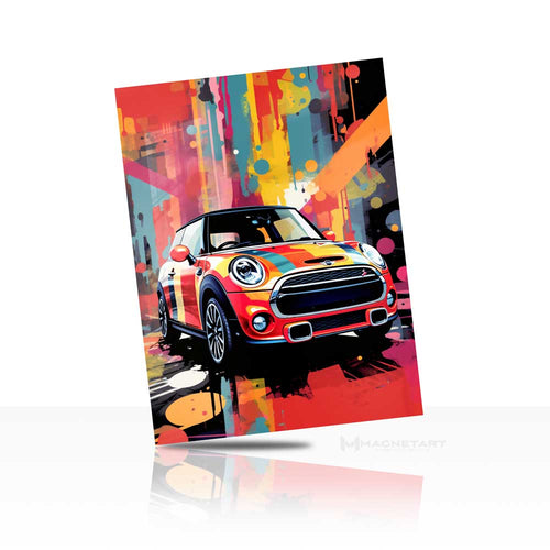 Urban Pulse – Pop Art Mini Cooper Metal Wall Art
