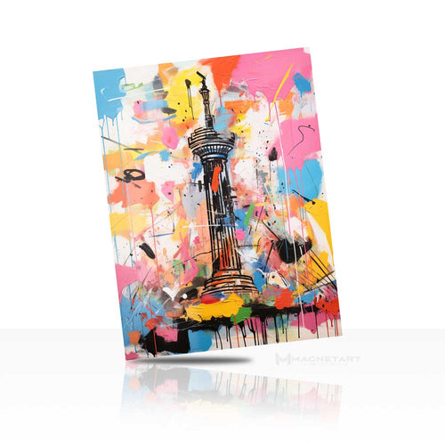 Urban Splash Tower – Abstract City Landmark Metal Wall Art