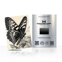 Black & White Butterfly Wall Art – Elegant Nature Aluminium Print | MagnetArt