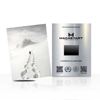 Silent Journey Minimalist Black & White Metal Wall Art – Abstract Path Landscape Aluminium Print | MagnetArt