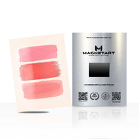 Minimalist Pink Brushstroke Metal Wall Art – Modern Abstract Magnetic Aluminium Print | MagnetArt
