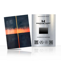 Ember Horizon Minimalist Metal Wall Art – Modern Geometric Abstract Magnetic Aluminium Print | MagnetArt