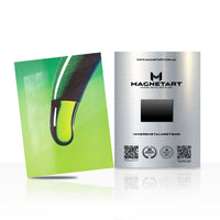 Lime Precision Metal Wall Art – Minimalist Macro Design Magnetic Aluminium Print | MagnetArt