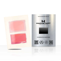 Minimalist Pink Brushstroke Metal Wall Art – Modern Abstract Magnetic Aluminium Print | MagnetArt