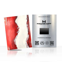 Red Abstract Flow Wall Art – Modern Minimalist Aluminium Print | MagnetArt