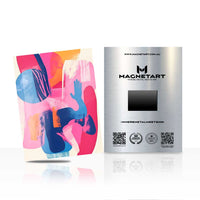 Bold Abstract Brushstroke Metal Wall Art – Modern Colour Pop Magnetic Aluminium Print | MagnetArt