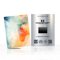 Ocean Flame Abstract Metal Wall Art – Fluid Contemporary Color Magnetic Aluminium Print | MagnetArt