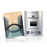 Serenity Bridge Reflection Metal Wall Art – Minimal Abstract Cityscape Magnetic Aluminium Print | MagnetArt
