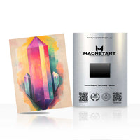 Rainbow Crystal Metal Wall Art – Vibrant Geometric Magnetic Aluminium Print | MagnetArt