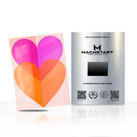Modern Geometric Heart Wall Art – Minimalist Love Aluminium Print | MagnetArt