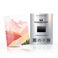 Pastel Mountain Valley Metal Wall Art – Modern Abstract Landscape Magnetic Aluminium Print | MagnetArt