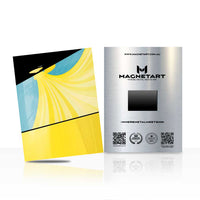 Golden Radiance Metal Wall Art – Modern Geometric Sunburst Magnetic Aluminium Print | MagnetArt