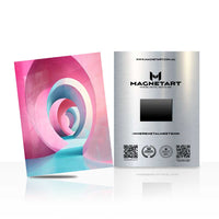Cotton Candy Portal Metal Wall Art – Futuristic Abstract Tunnel Magnetic Aluminium Print | MagnetArt