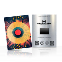 Solar Pulse Mandala Metal Wall Art – Vibrant Geometric Sunburst Magnetic Aluminium Print | MagnetArt