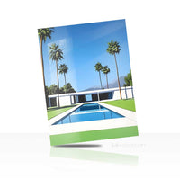 Modern Pool Scene Wall Art – Minimal Luxury Aluminium Print