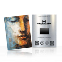 Ethereal Reflection Portrait Metal Wall Art – Abstract Contemporary Face Magnetic Aluminium Print | MagnetArt