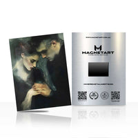 Romantic Moody Couple Wall Art – Dark Emotional Portrait Aluminium Print | MagnetArt