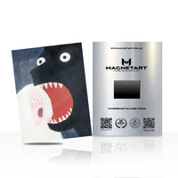 Funny Monster Wall Art – Playful Abstract Creature Aluminium Print | MagnetArt