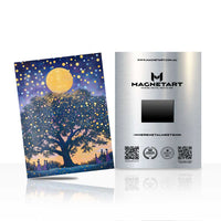 Moonlit Tree Wall Art – Dreamy Night Sky Aluminium Print | MagnetArt