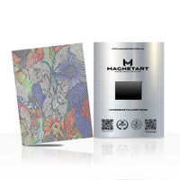 Intricate Floral Mosaic Metal Wall Art – Colourful Abstract Magnetic Aluminium Print | MagnetArt