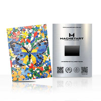Mosaic Bloom Abstract Metal Wall Art – Colorful Geometric Floral Magnetic Aluminium Print | MagnetArt