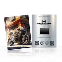 Custom Cruiser Motorcycle Street Metal Wall Art – Vintage Bike Aluminium Print | MagnetArt