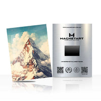 Majestic Alpine Peak Metal Wall Art – Vintage Mountain Landscape Magnetic Aluminium Print | MagnetArt