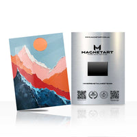 Sunrise Canyon Peaks Metal Wall Art – Modern Mountain Landscape Magnetic Aluminium Print | MagnetArt
