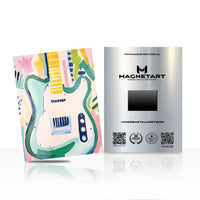 Abstract Guitar Metal Wall Art – Modern Music Magnetic Aluminium Print | MagnetArt