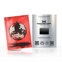 Midnight Disco Glow Metal Wall Art – Urban Retro Disco Ball Magnetic Aluminium Print | MagnetArt