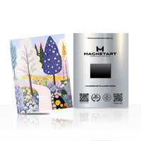 Whimsical Garden Path Wall Art – Colorful Landscape Aluminium Print | MagnetArt