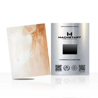 Soft Beige Abstract Metal Wall Art – Minimalist Neutral Magnetic Aluminium Print | MagnetArt