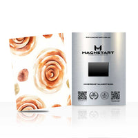 Neutral Rose Abstract Metal Wall Art – Modern Floral Swirl Magnetic Aluminium Print | MagnetArt