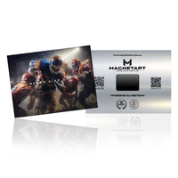 Never Give Up Football Motivational Metal Wall Art