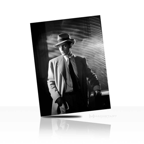 Noir Detective Wall Art – Classic Film Style Black & White Metal Print | MagnetArt