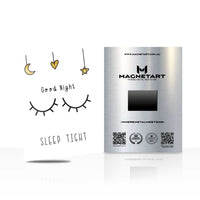 Sleep Tight Dreams Metal Wall Art – Minimalist Nursery Moon & Stars Magnetic Aluminium Print | MagnetArt