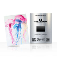 Watercolour Jellyfish Metal Wall Art – Coastal Ocean Magnetic Aluminium Print | MagnetArt
