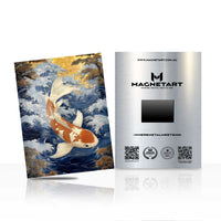 Koi Fish Ocean Wall Art – Japanese Inspired Wave Aluminium Print | MagnetArt