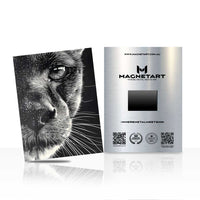 Mystic Panther Metal Wall Art – Black & White Wildlife Magnetic Aluminium Print | MagnetArt