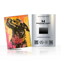 Neon Panther Pop Art Metal Wall Art – Bold Urban Wildlife Magnetic Aluminium Print | MagnetArt