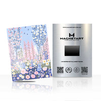 Pastel Wildflower Garden Metal Wall Art – Dreamy Botanical Magnetic Aluminium Print | MagnetArt