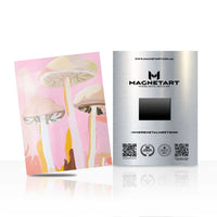 Pink Mushroom Wall Art – Dreamy Abstract Nature Aluminium Print | MagnetArt