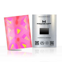Pink Geometric Abstract Wall Art – Bold Aesthetic Magnetic Aluminium Print | MagnetArt