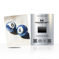 Eight Ball Billiards Metal Wall Art – Modern Pool Room Magnetic Aluminium Print | MagnetArt